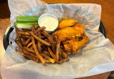 fish fry Fish fry dining with fried fish and fries