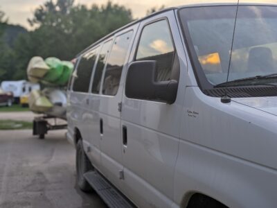 shuttle service at bluffton resort Shuttle service van for Upper Iowa River trips